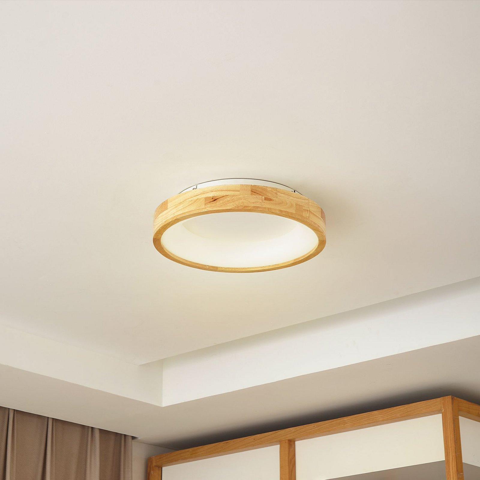 Samvel LED Candeeiro de Teto Ø40 Madeira - Lucande