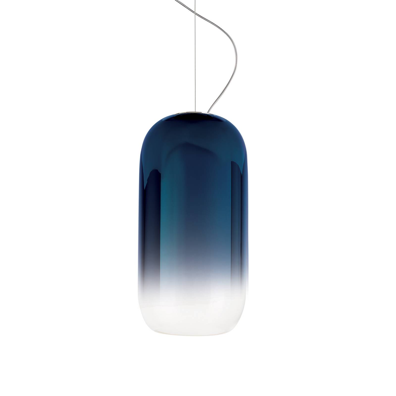 Artemide Gople lampa wisząca niebieska/srebrna