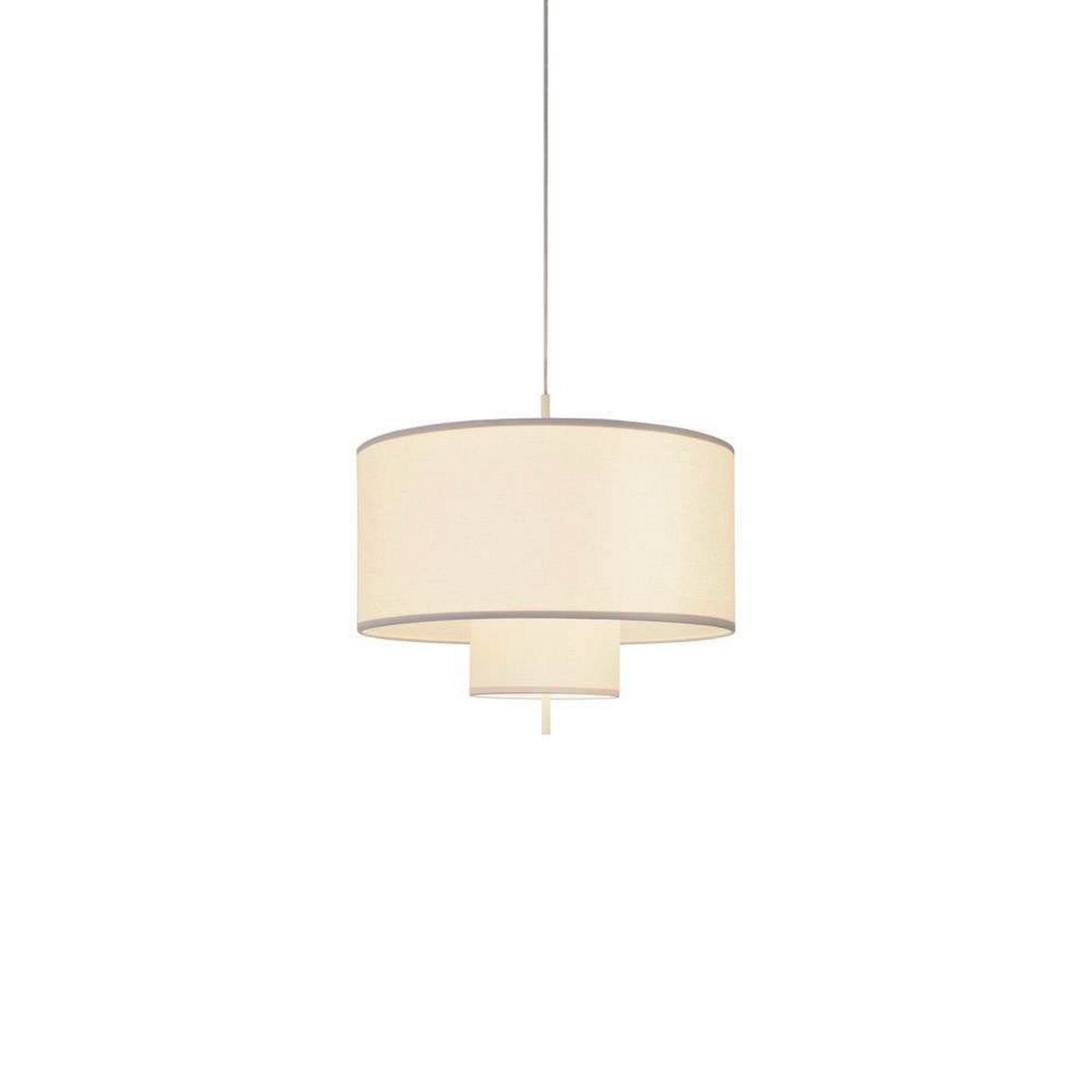 NEW WORKS Lampă suspendată Margin Ø 70 cm alb E27 - Camera de zi / sufragerie - Scandinavă - Țesătură / Textil