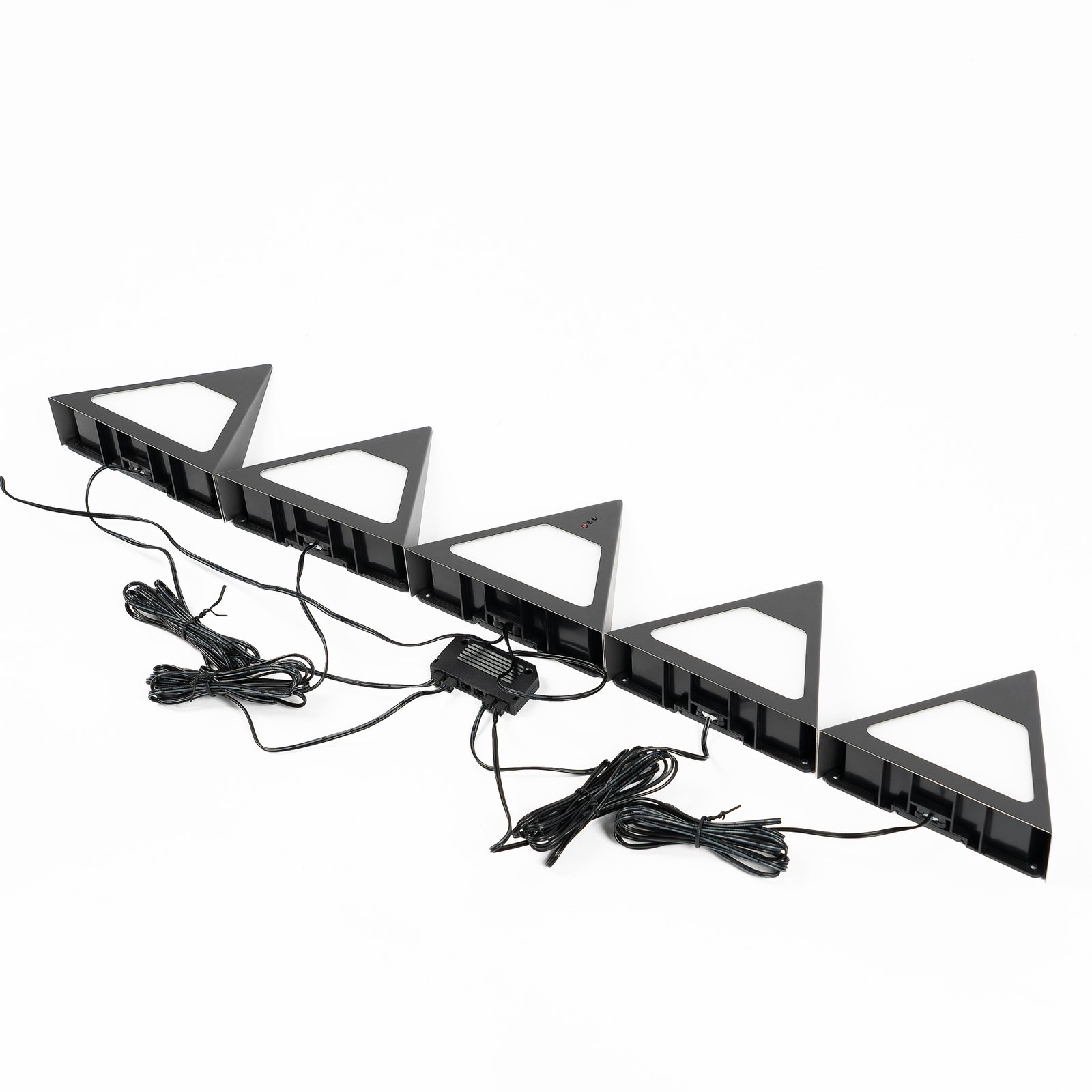 Prios Odia LED underskapslampe, svart, sett med 5 stk
