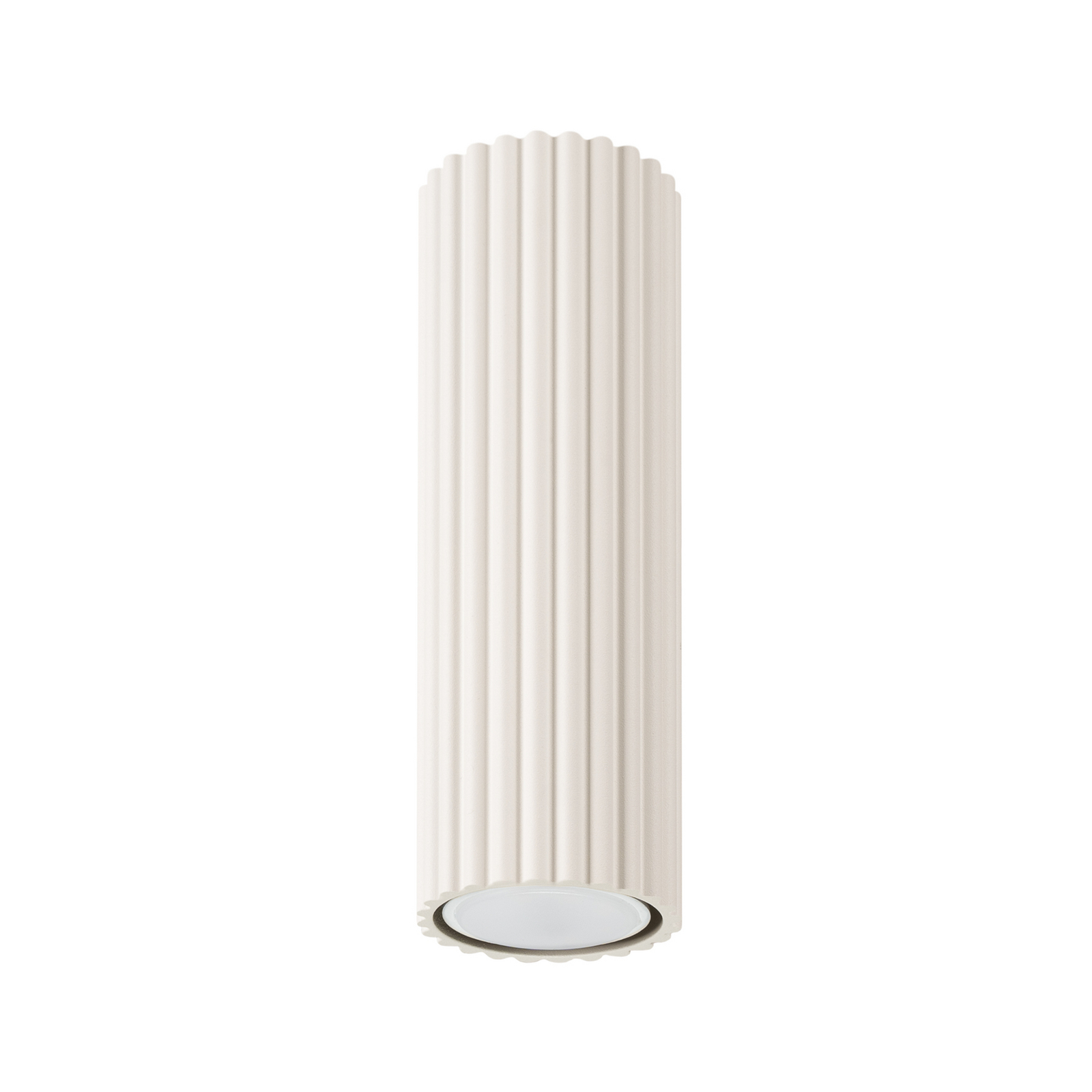 Deckenleuchte Karbon, beige, Höhe 20 cm, Aluminium
