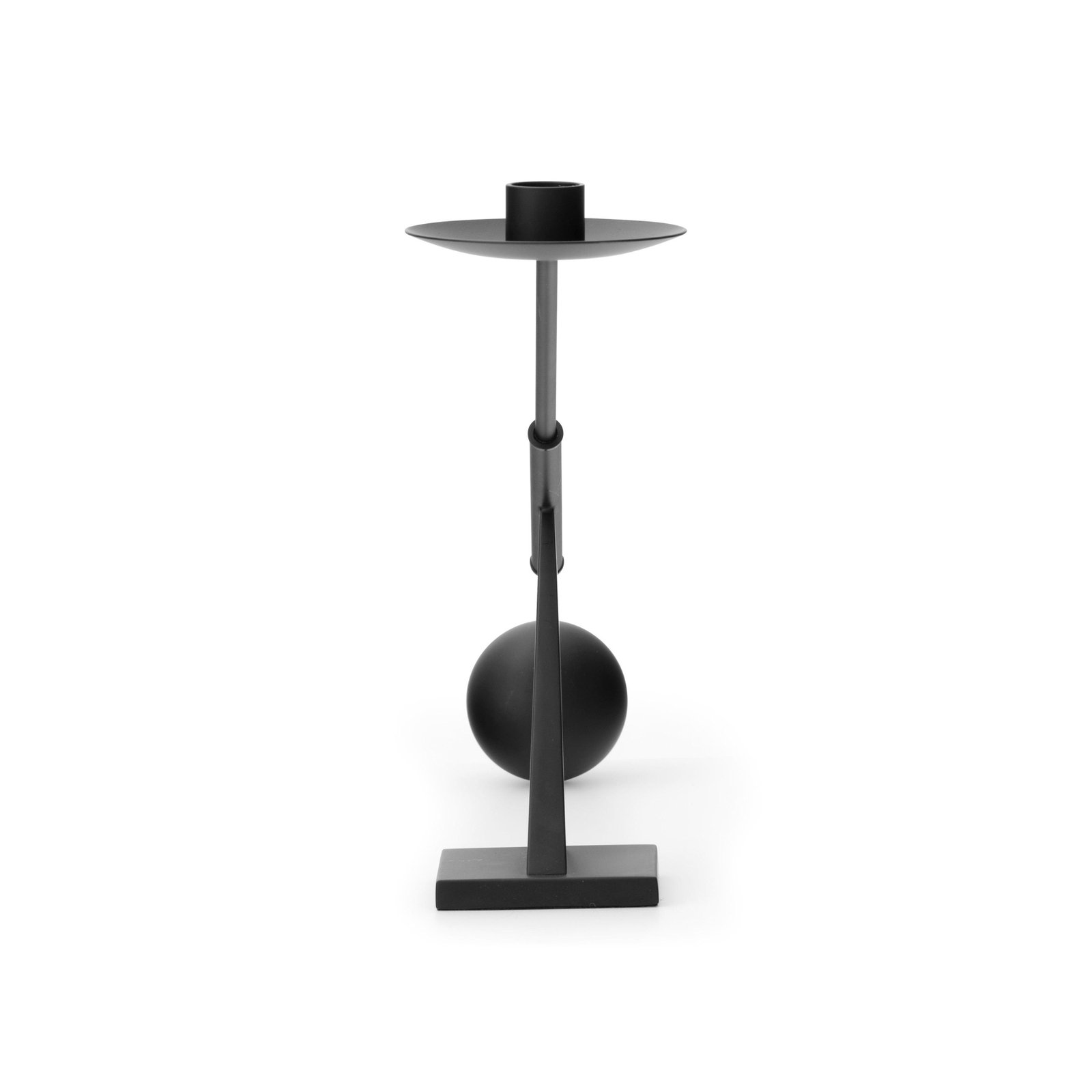 Audo candelabro Interconnect, negro, altura 25,5 cm