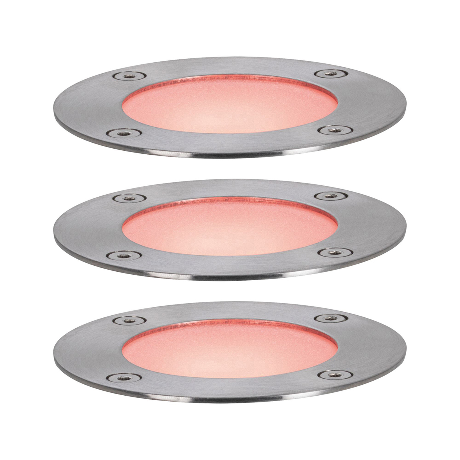 Plug & Shine 3 LED Erd Spot Smart Home ZigBee RGBW IP67 Silver - Paulman