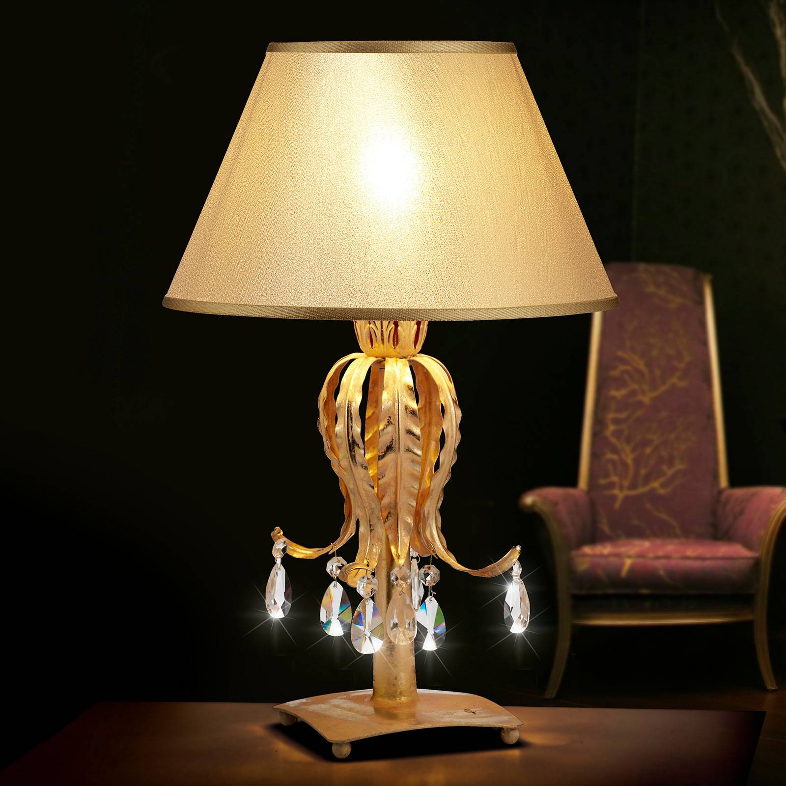Image of Lampe à poser Fabiana de style raffiné 