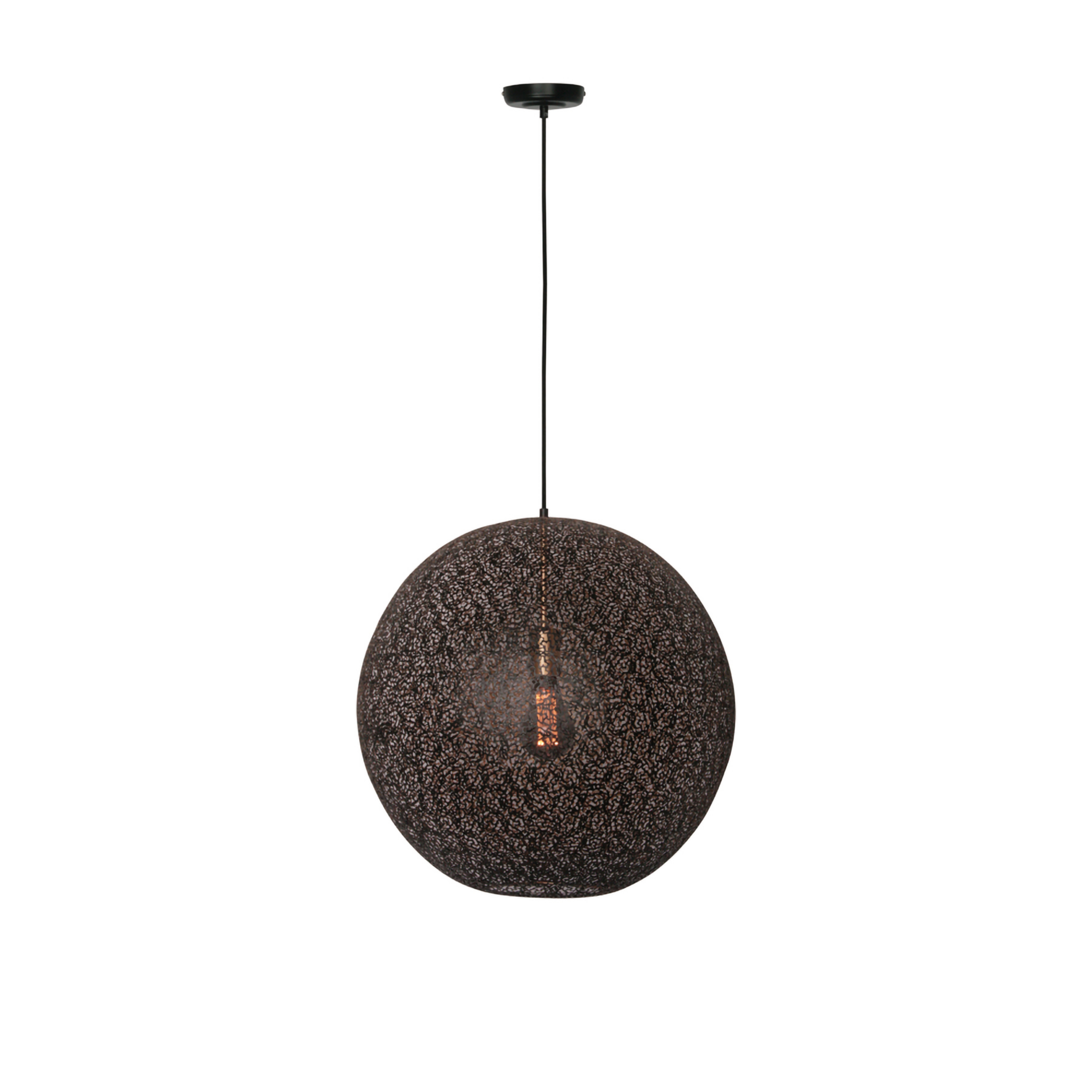 Oronero hanging light, Ø 60 cm, black/gold, metal