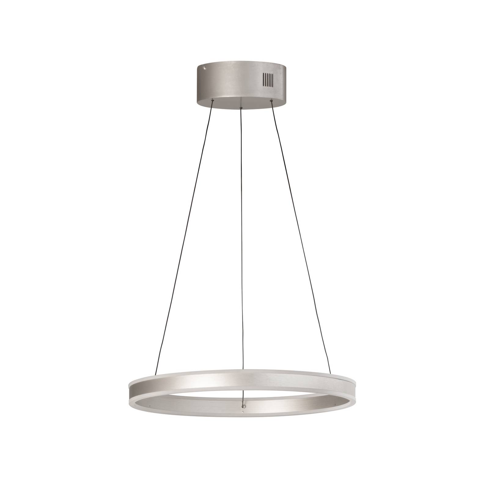 LED-Hängelampe Silvio, Ø 50 cm, nickel matt, Metall, CCT, günstig online kaufen