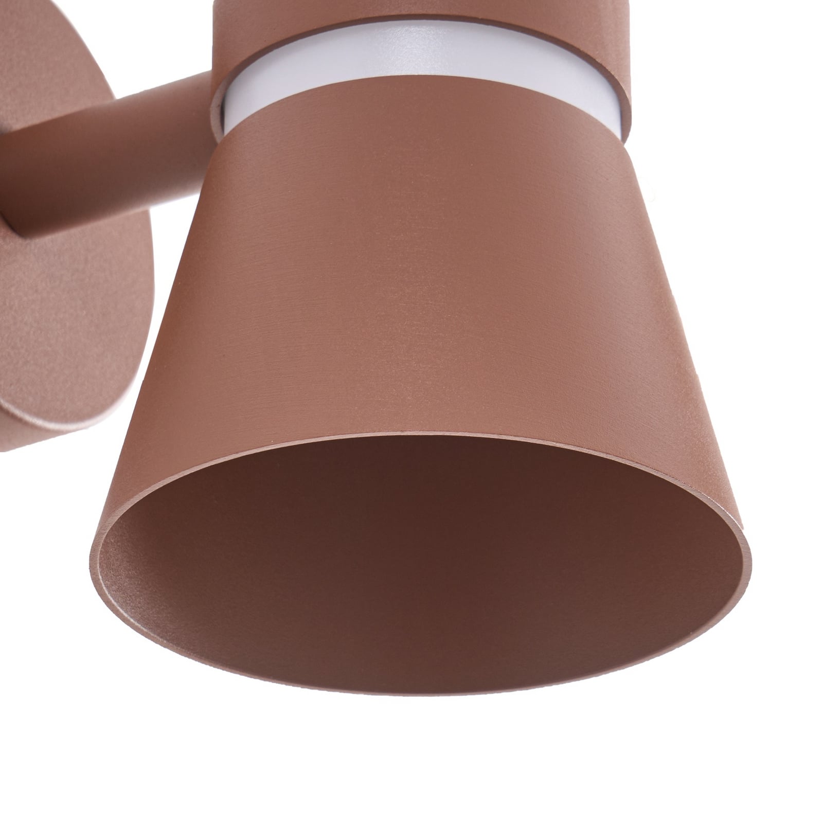 Meravi LED-Außenwandleuchte, zweiflammig, IP44, braun, Aluminium - Lucande