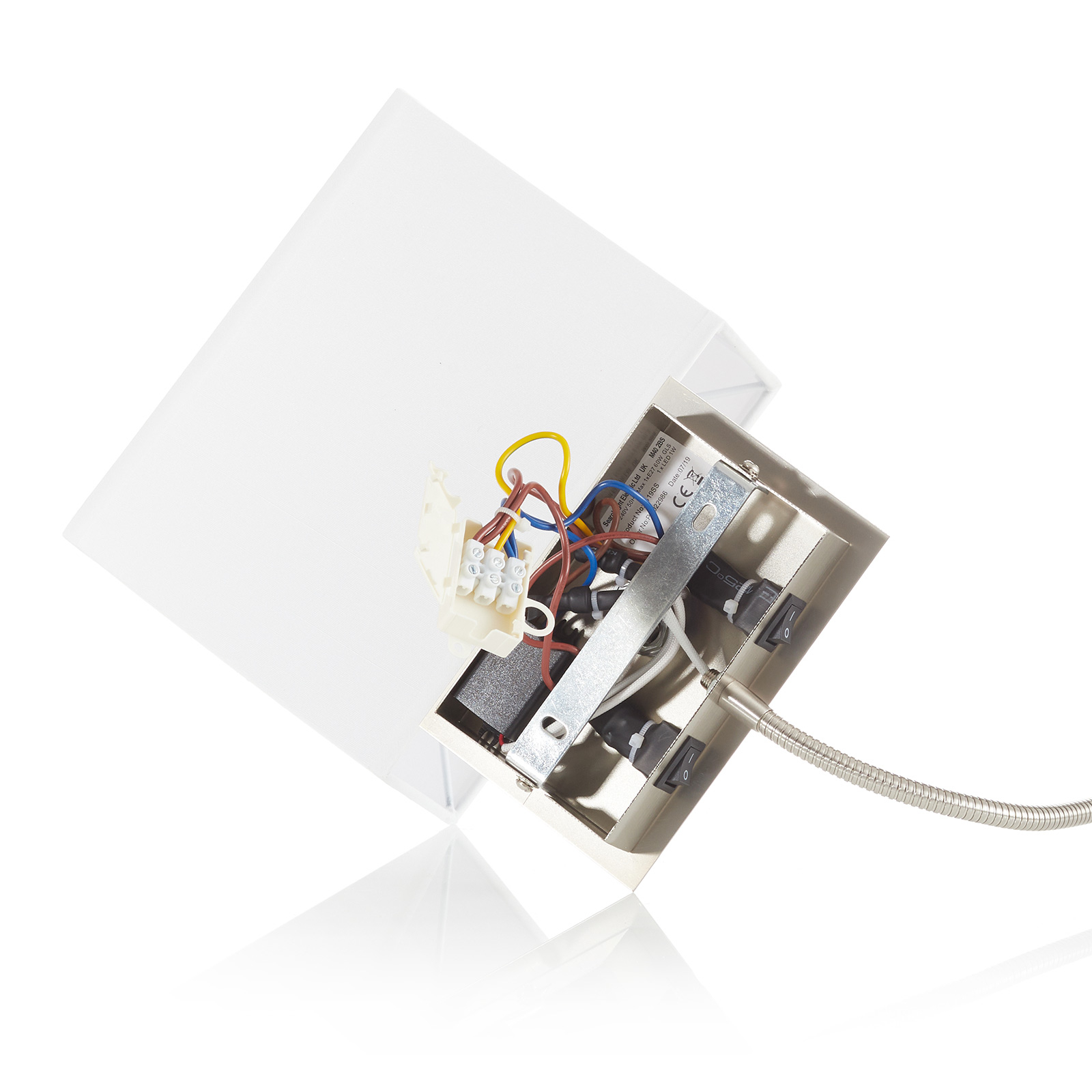 Aplique 6519 con brazo de lectura LED, plateado Aplique 6519 con brazo de lectura LED, plateado