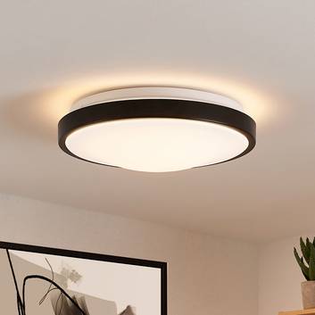 Lindby Villum LED-Deckenleuchte, rund, schwarz