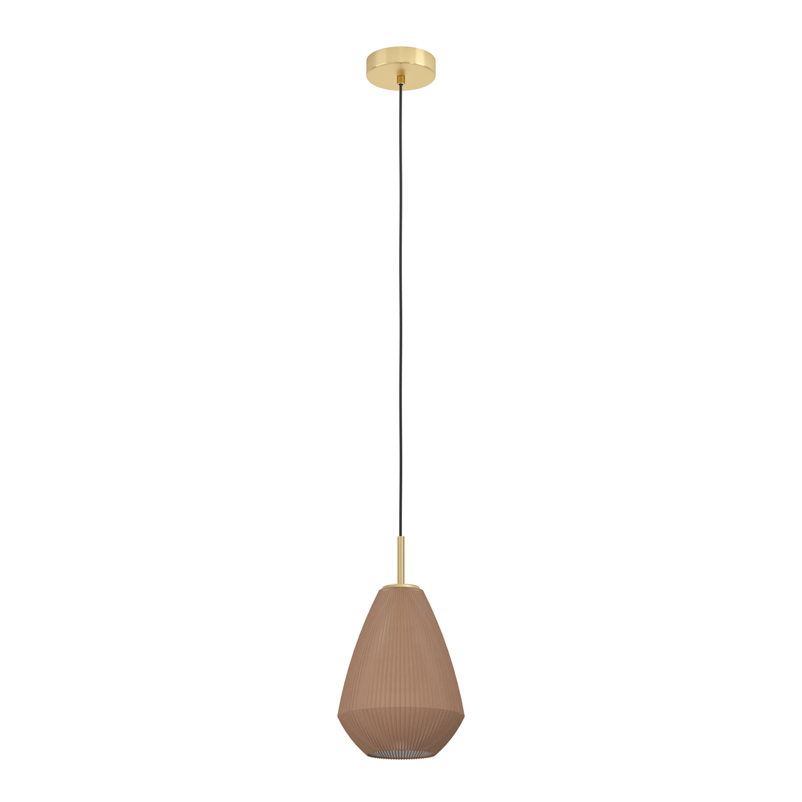 Viseća lampa Caprarola, Ø 20 cm, boja pijeska, staklo/metal
