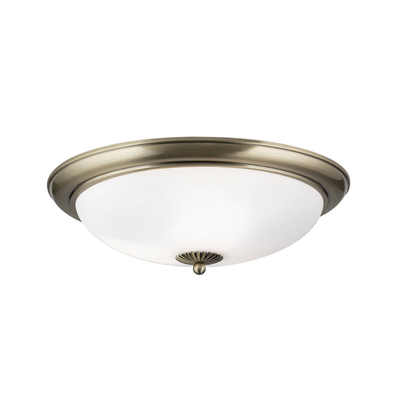Deckenleuchte Empire, Ø 48 cm, altmessing, Glas opal matt