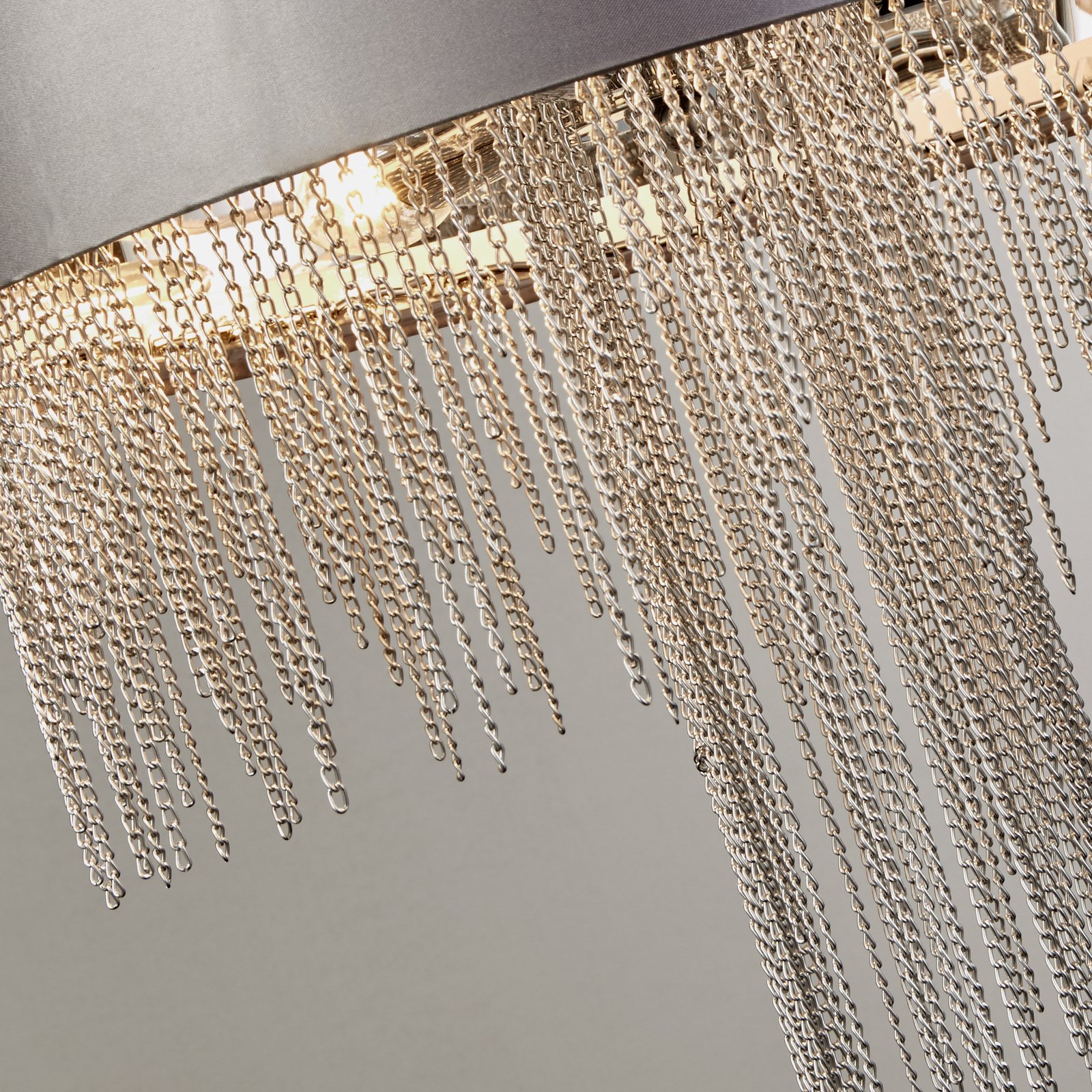 Alina pendant light, grey, metal, Ø 40 cm, E14