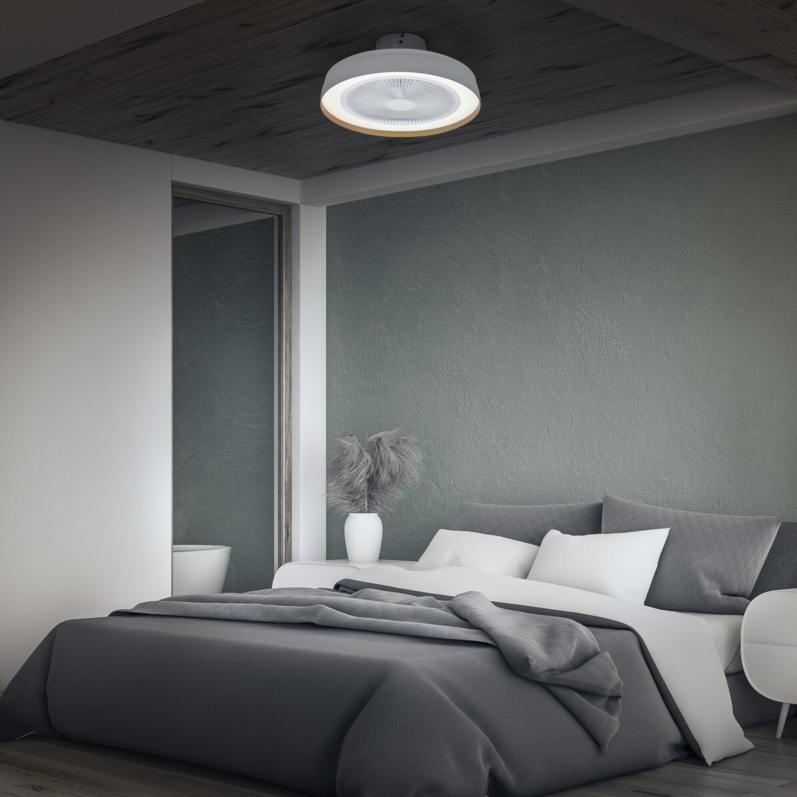 OSRAM ENCAPSULATE LED ceiling fan, Ø 48 cm, white, CCT