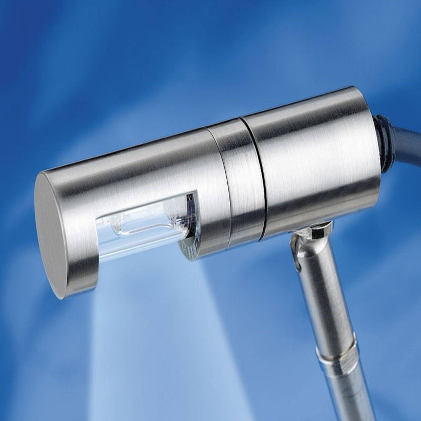 Heitronic Elegante vijver- en tuinlamp SchegoLUX-light - Buiten straler / grondspies - Modern - alu / grijs / zink - Messing, Edelstahl, Glas