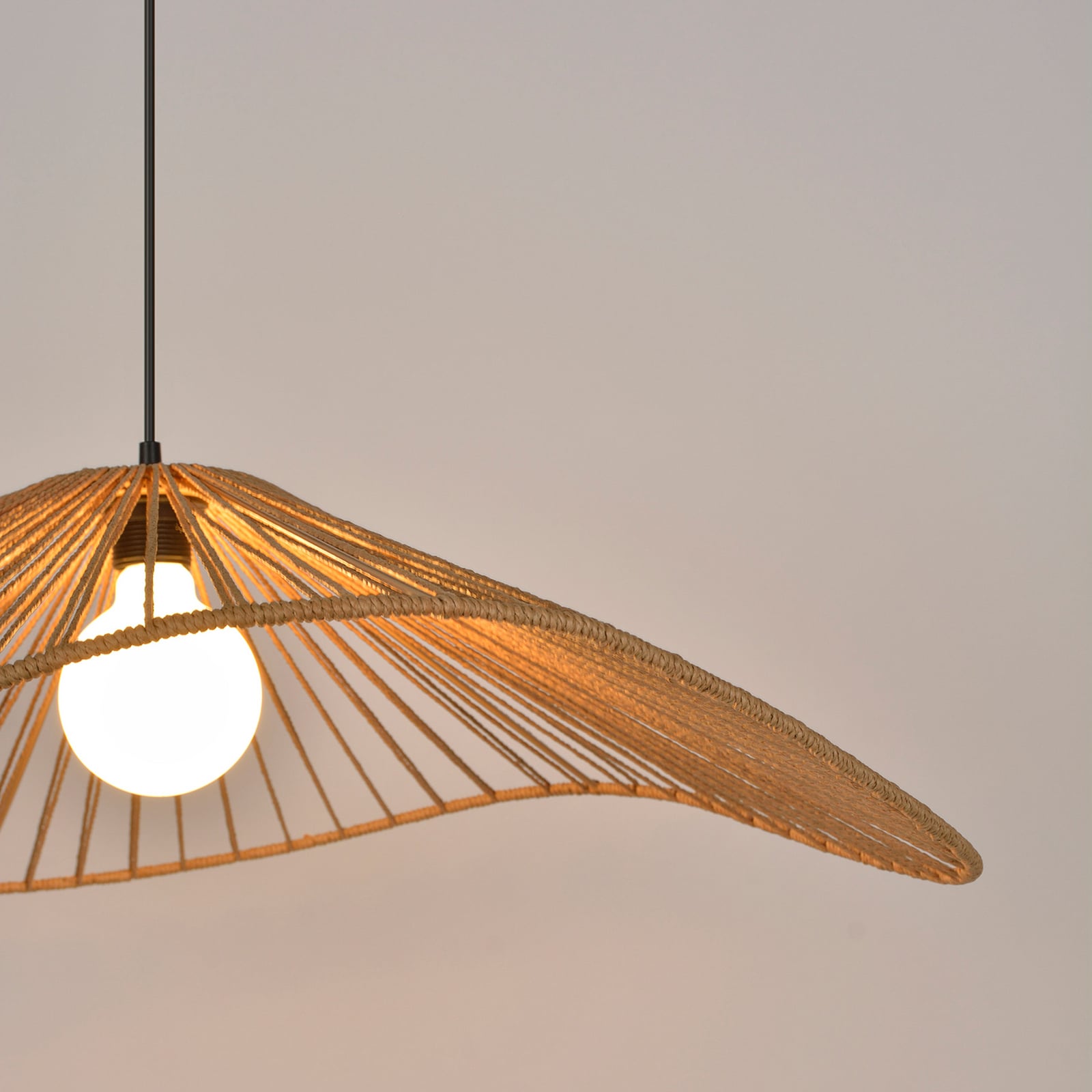 Lampa wisząca Sahara, kolor naturalny, wysokość 18 cm, papier