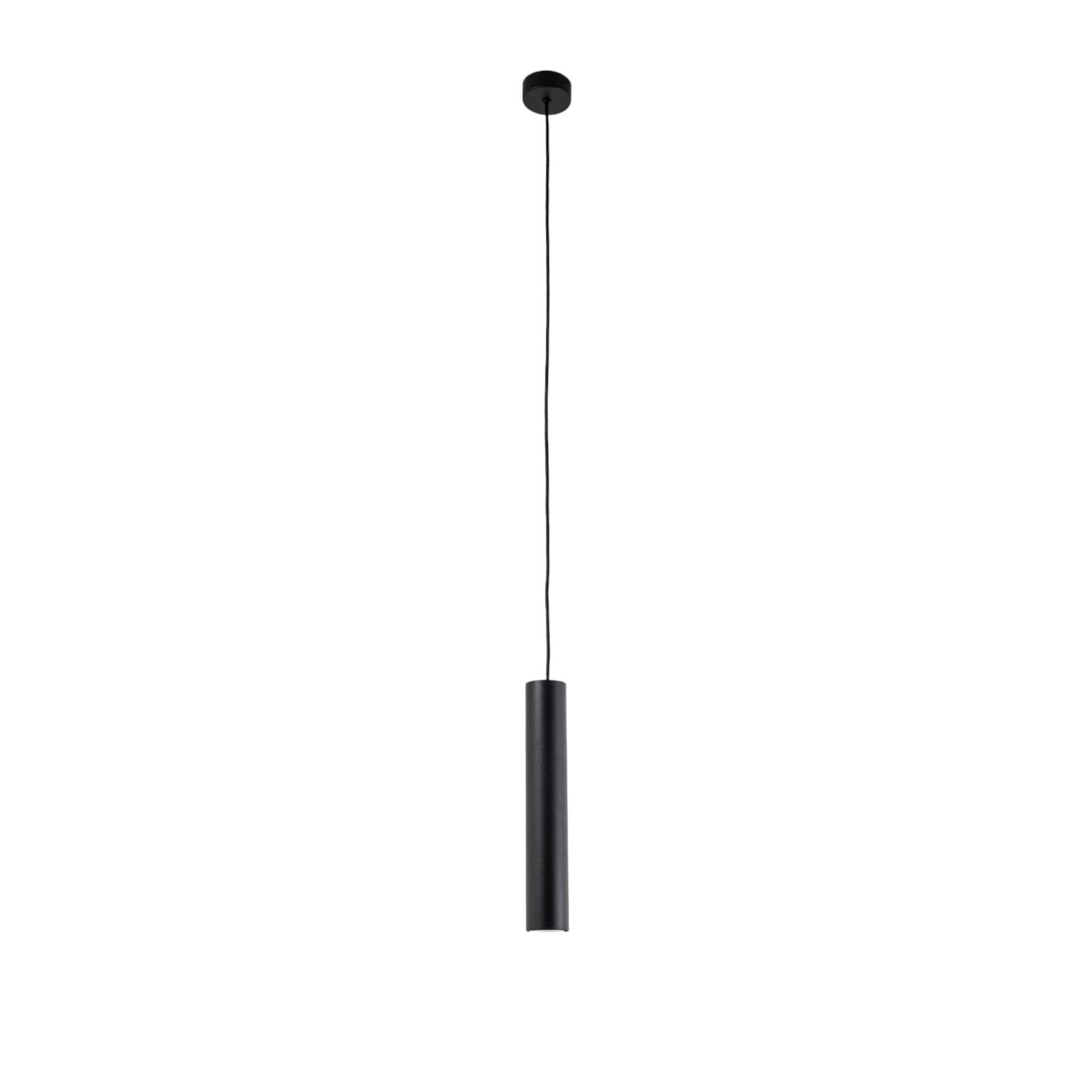 Lampa wisząca Omera, czarna, stal Ø 8 cm