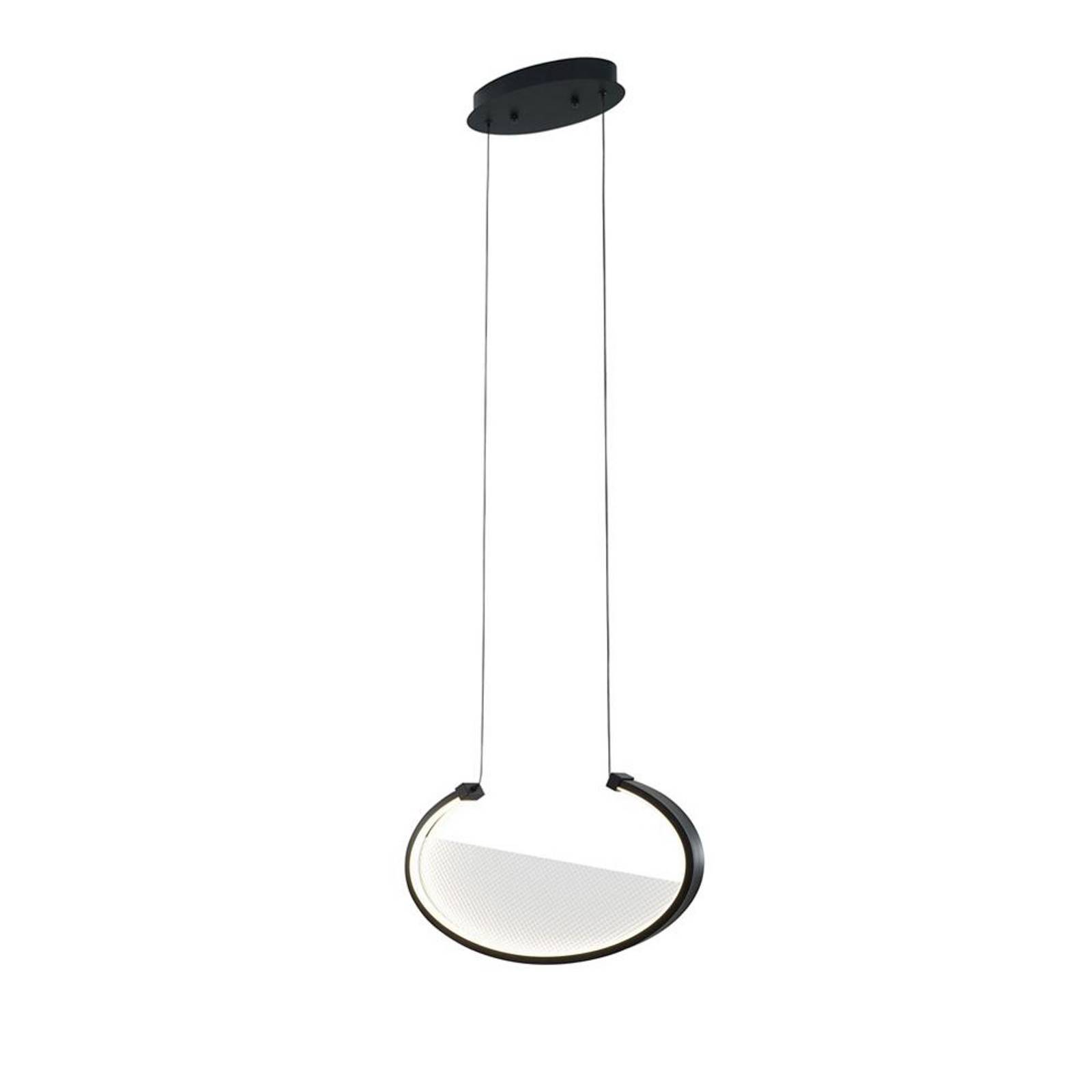 Żyrandol LED Adele, długość 37 cm, czarny, metal
