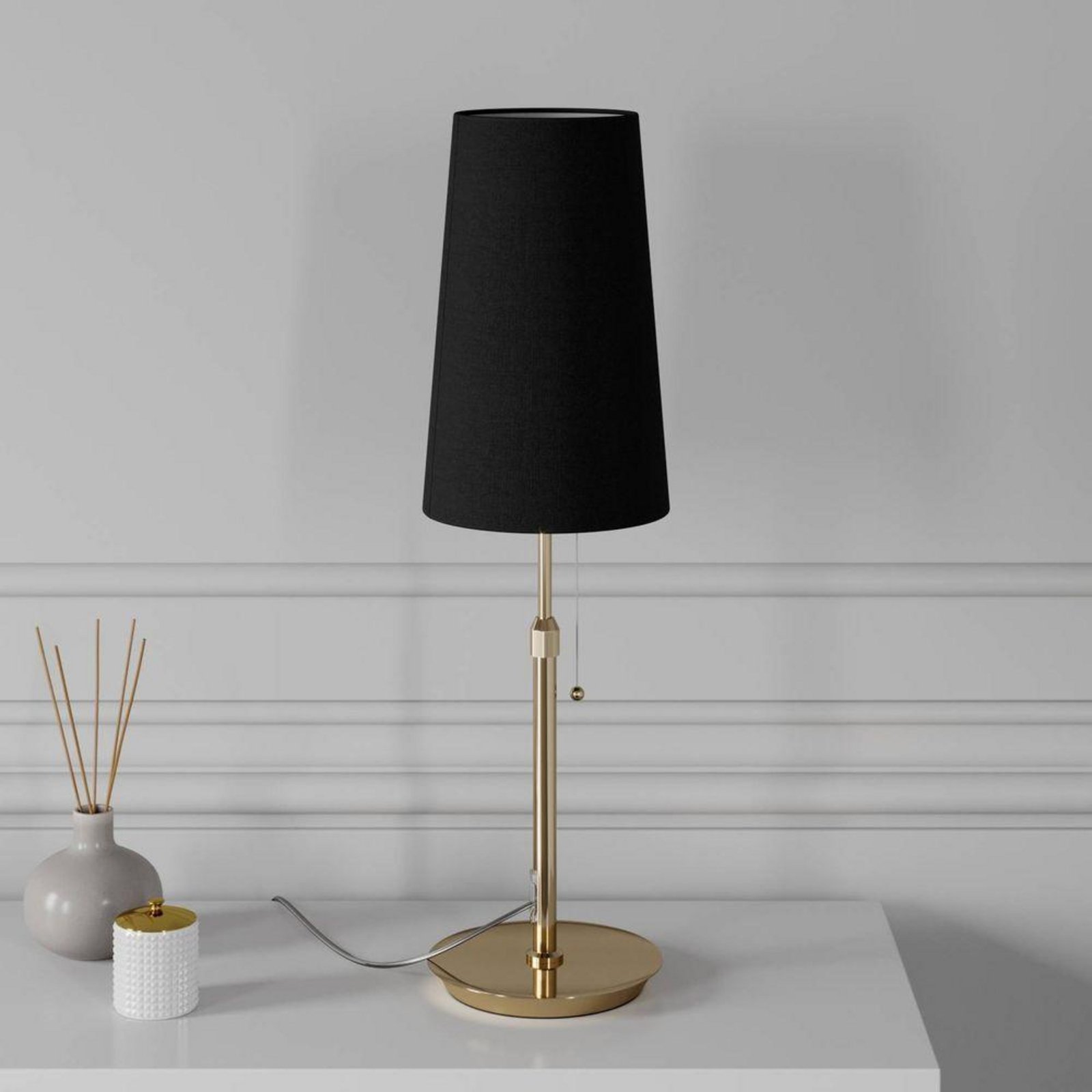 Pordis Lampă de Masă Brass/Black - Lucande