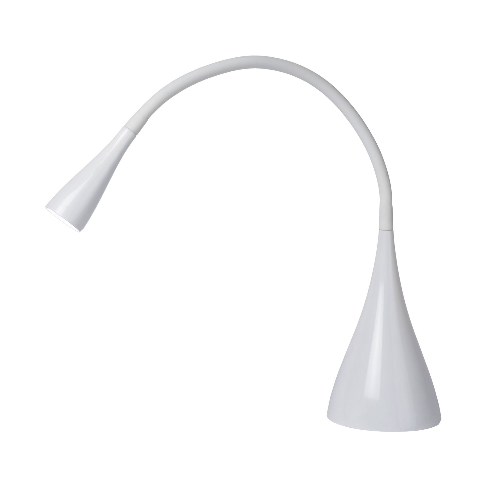 Lampe de bureau LED Zozy, blanc, intensité variable, bras flexible