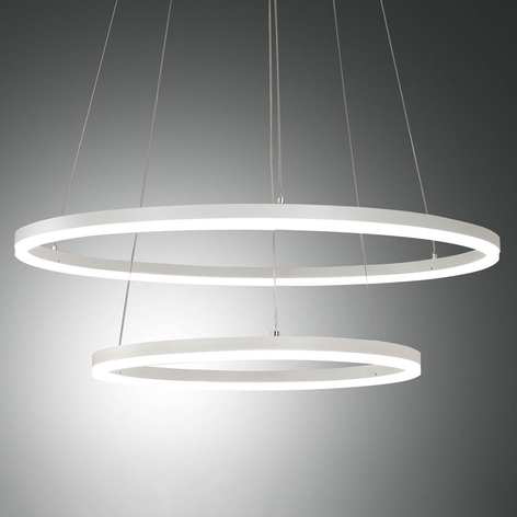 LED-Pendelleuchte Giotto, zweiflammig, weiß