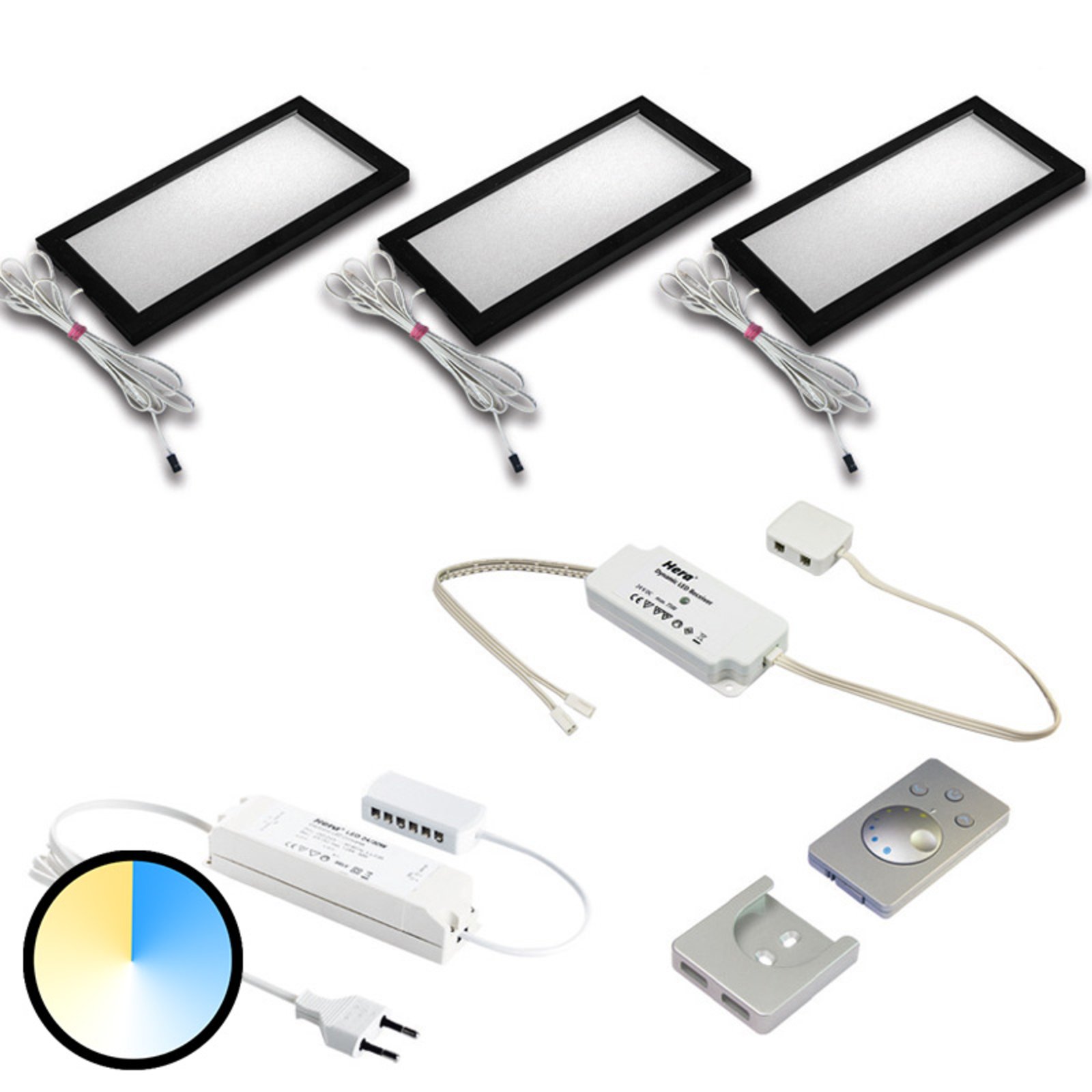 Unterbaulampe Dynamic LED Sky 3er Set