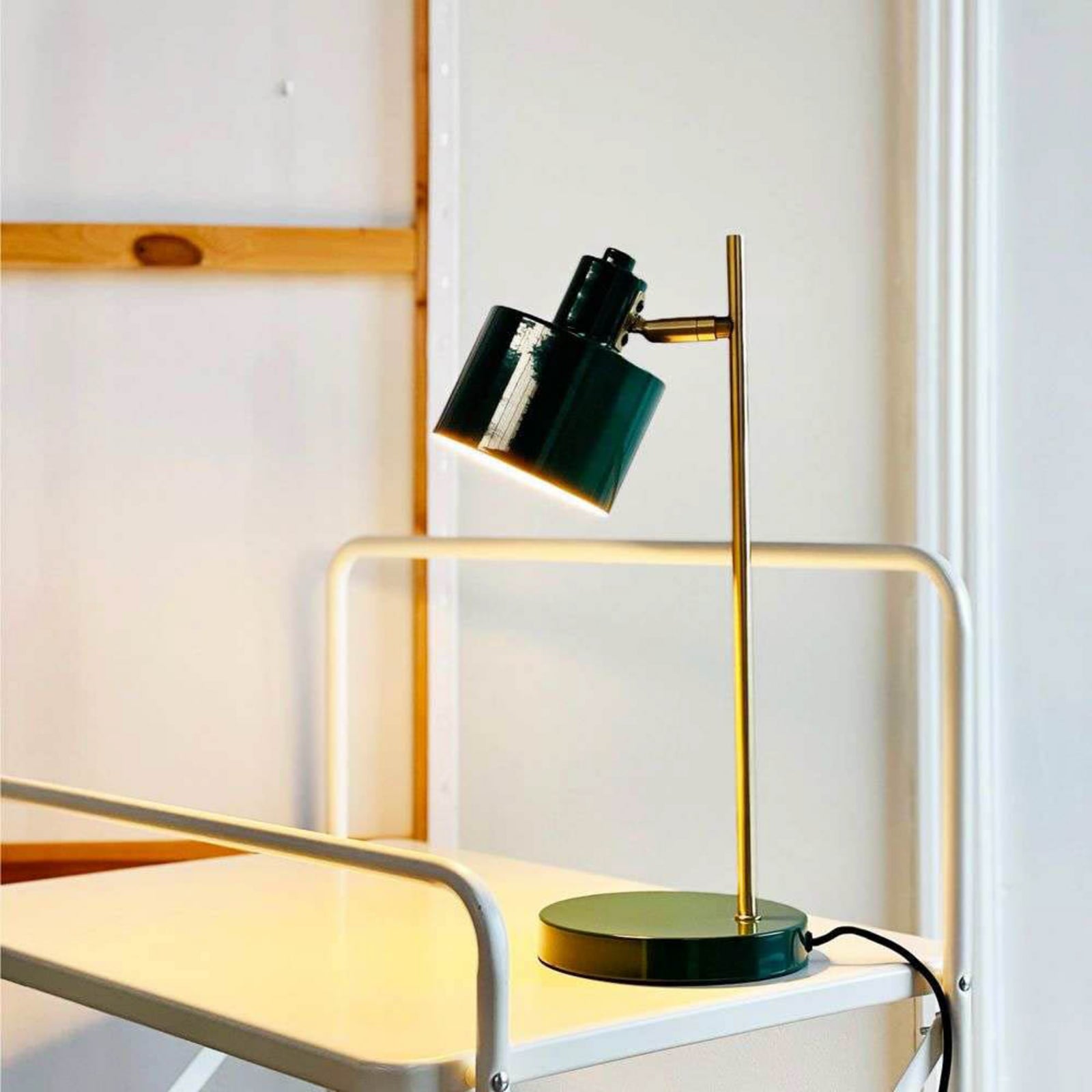 Dyberg Larsen Tischlampe Ocean, dunkelgrün, Höhe 43 cm