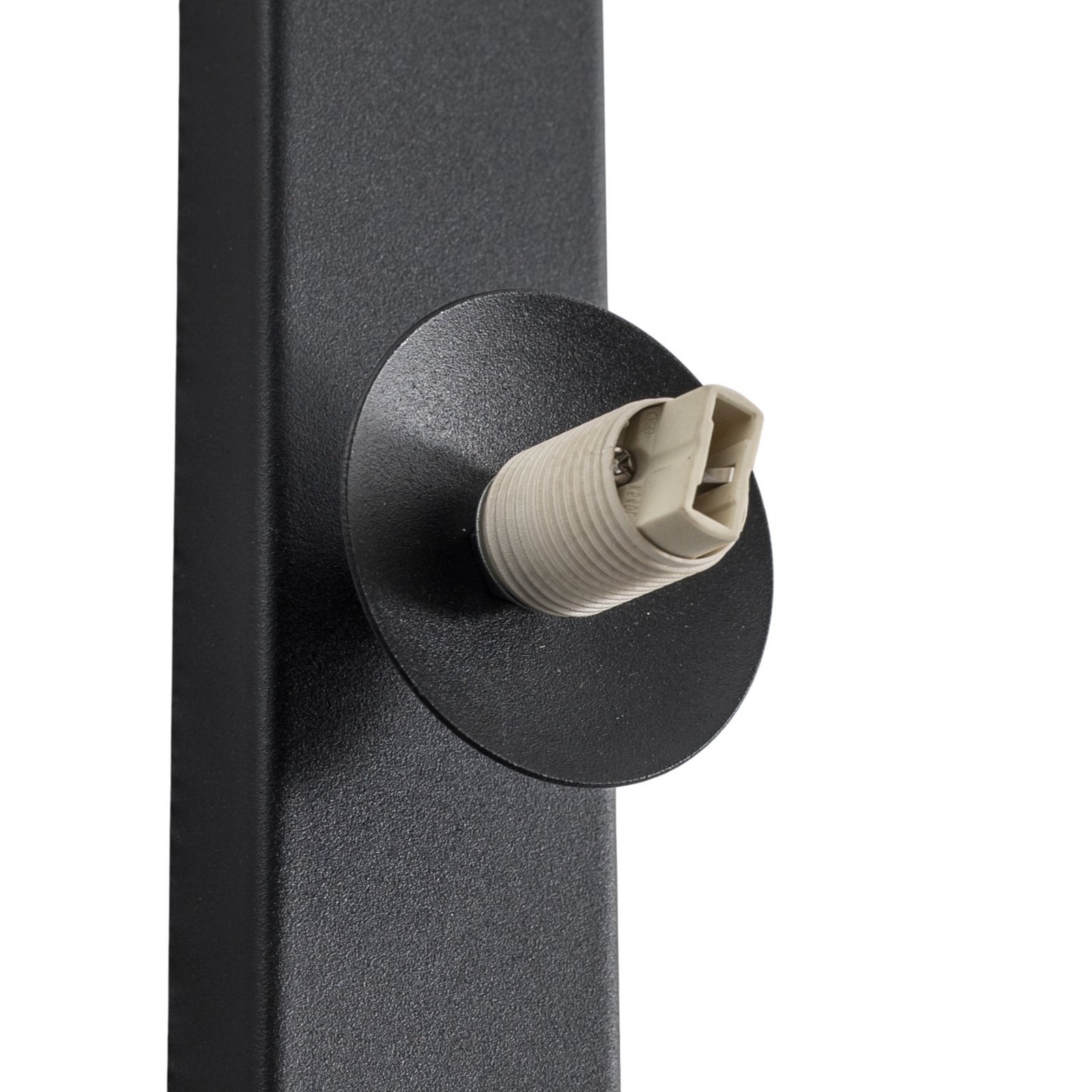 Aplique de pared Rumba, negro/gris humo, cristal/metal, altura 40 cm