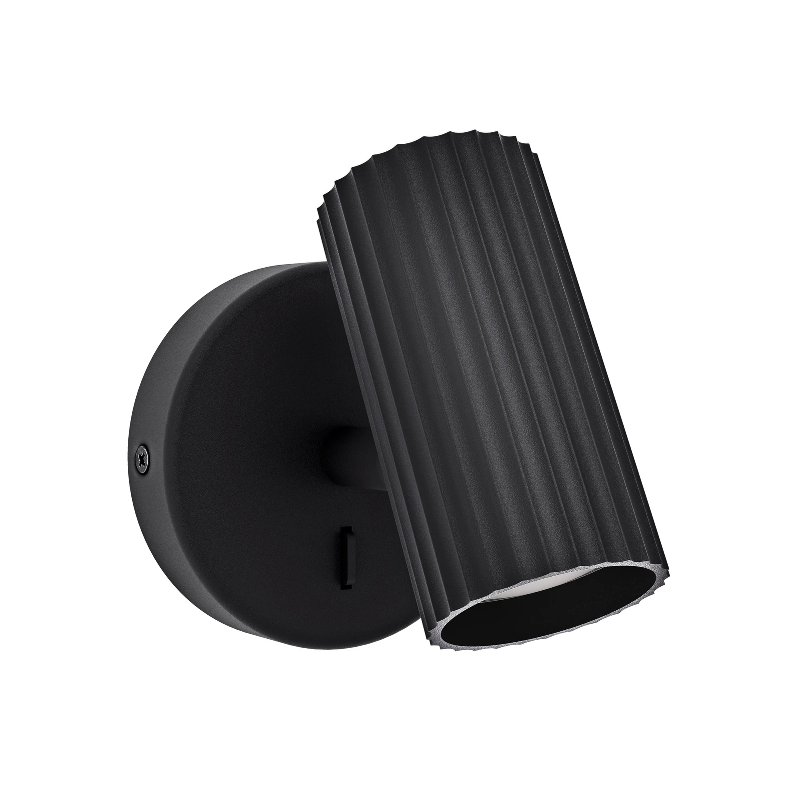 Portillo wall spotlight, black, height 11 cm, metal, GU10