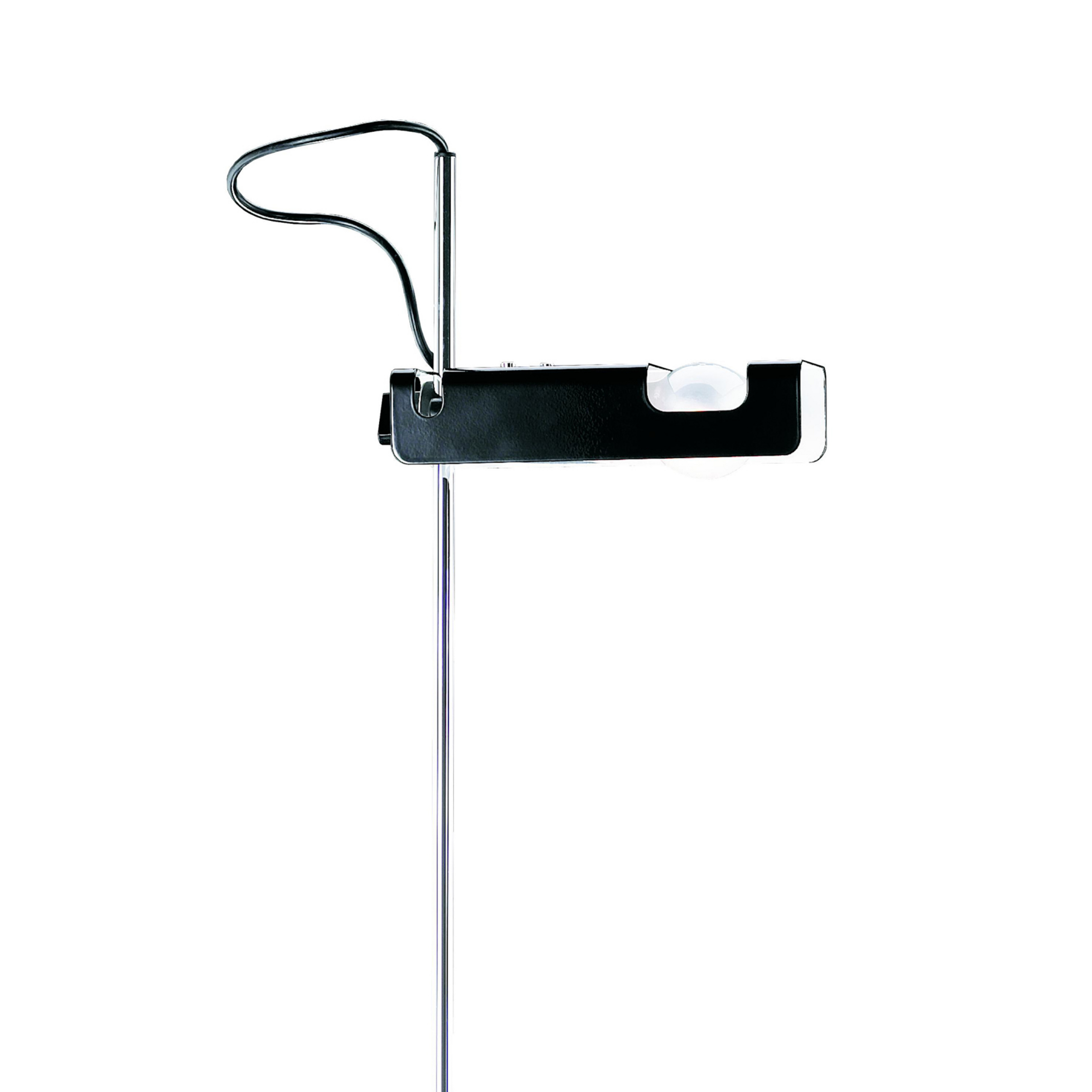 Oluce piantana Spider, nero/cromo, metallo, alluminio