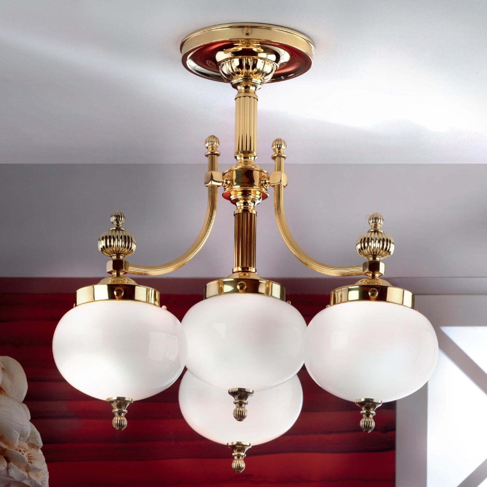 Charmant plafonnier DELIA, 4 lumières