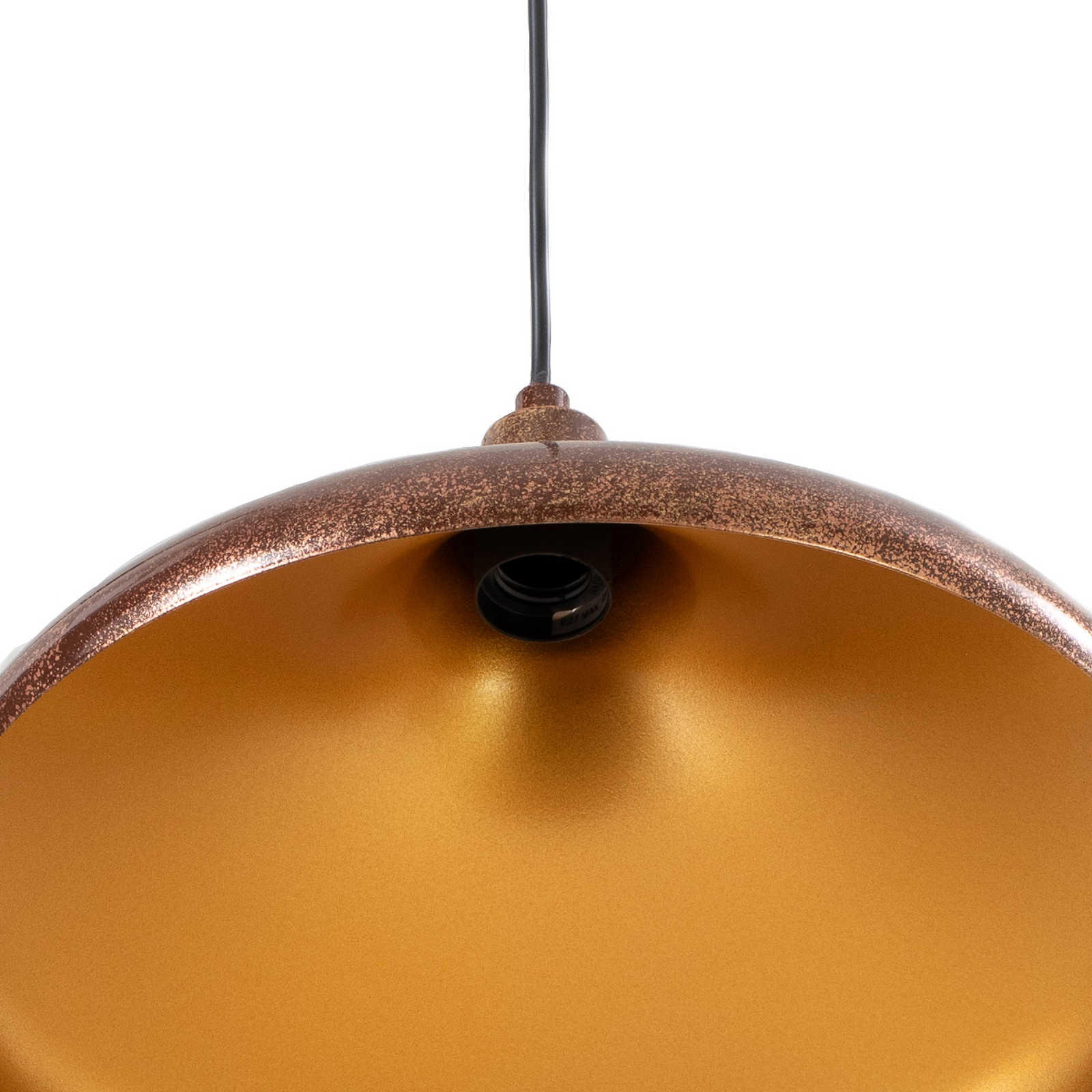 Claus pendant light, copper/gold, Ø 35 cm, metal