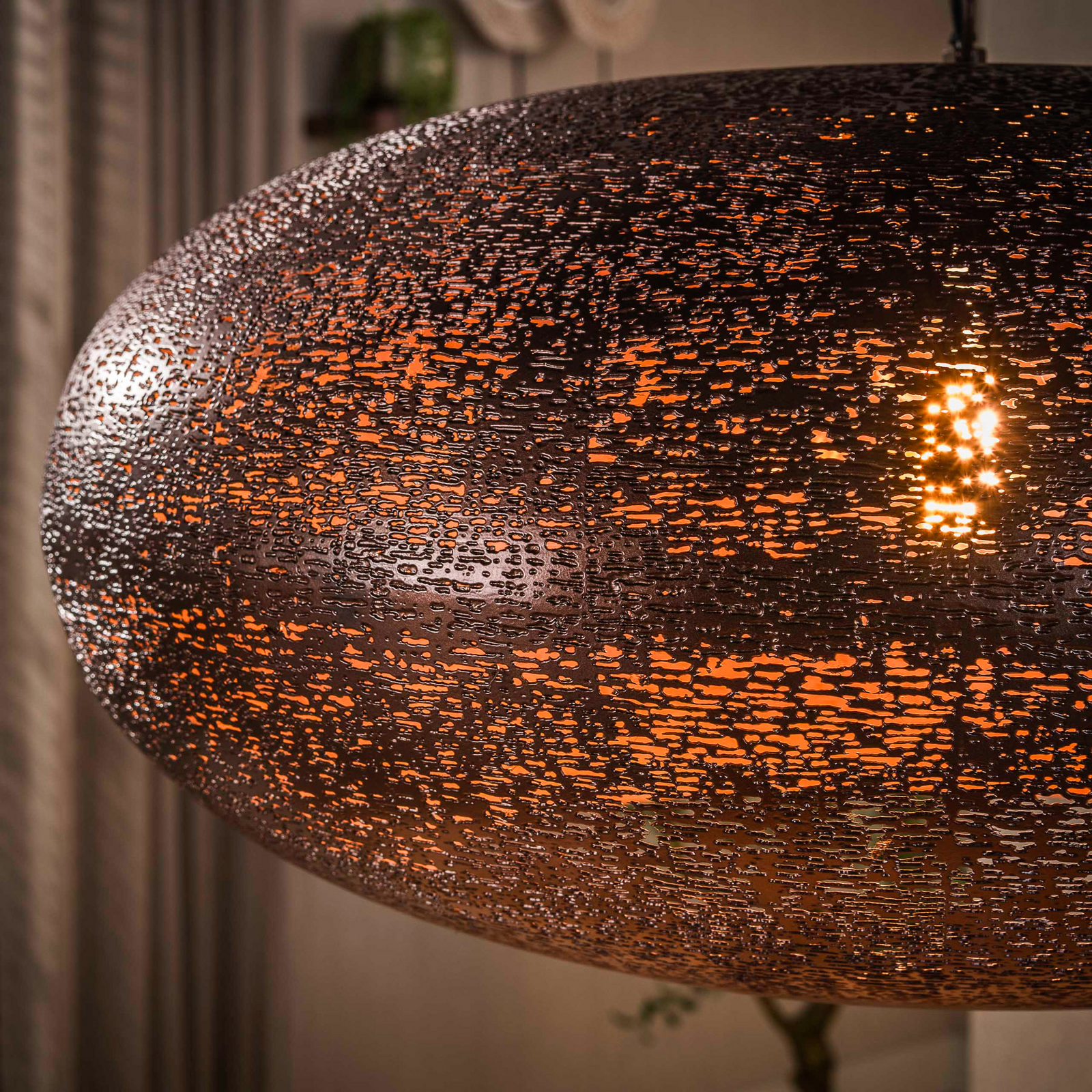 Pendelleuchte Cielo, Ø 68 cm, kupfer, Metall, E27, 1-flammig Pendelleuchte Cielo, Ø 68 cm, kupfer, Metall, E27, 1-flammig