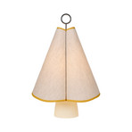 Lampe à poser LED rechargeable Hornbæk, beige/jaune, toile - Gubi