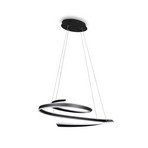 Lámpara colgante LED Arlington, negro mate, longitud 80 cm, metal, CCT