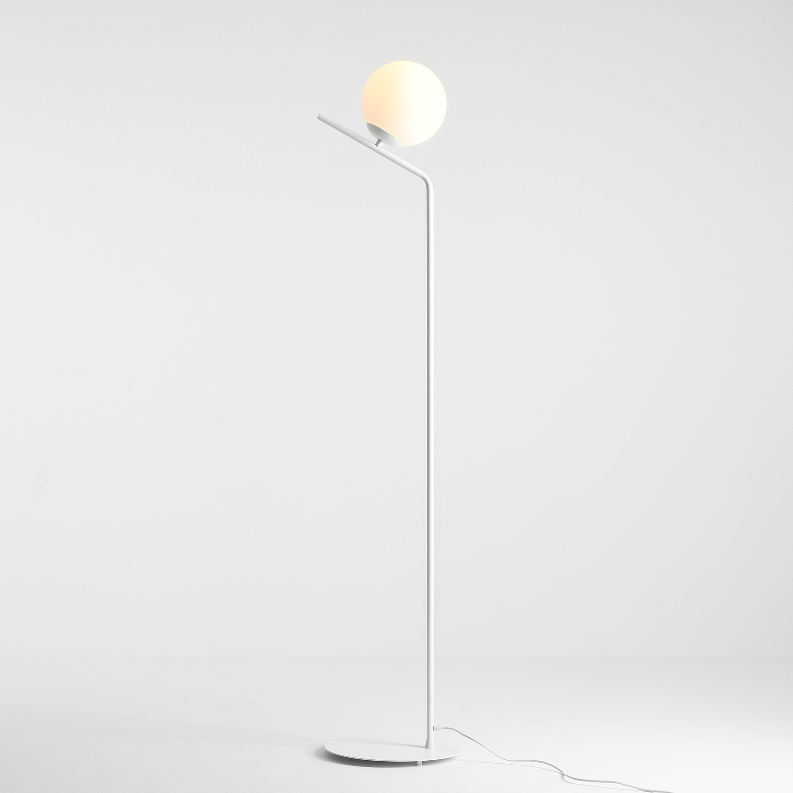 Lámpara de pie Dione, 1 luz, blanco