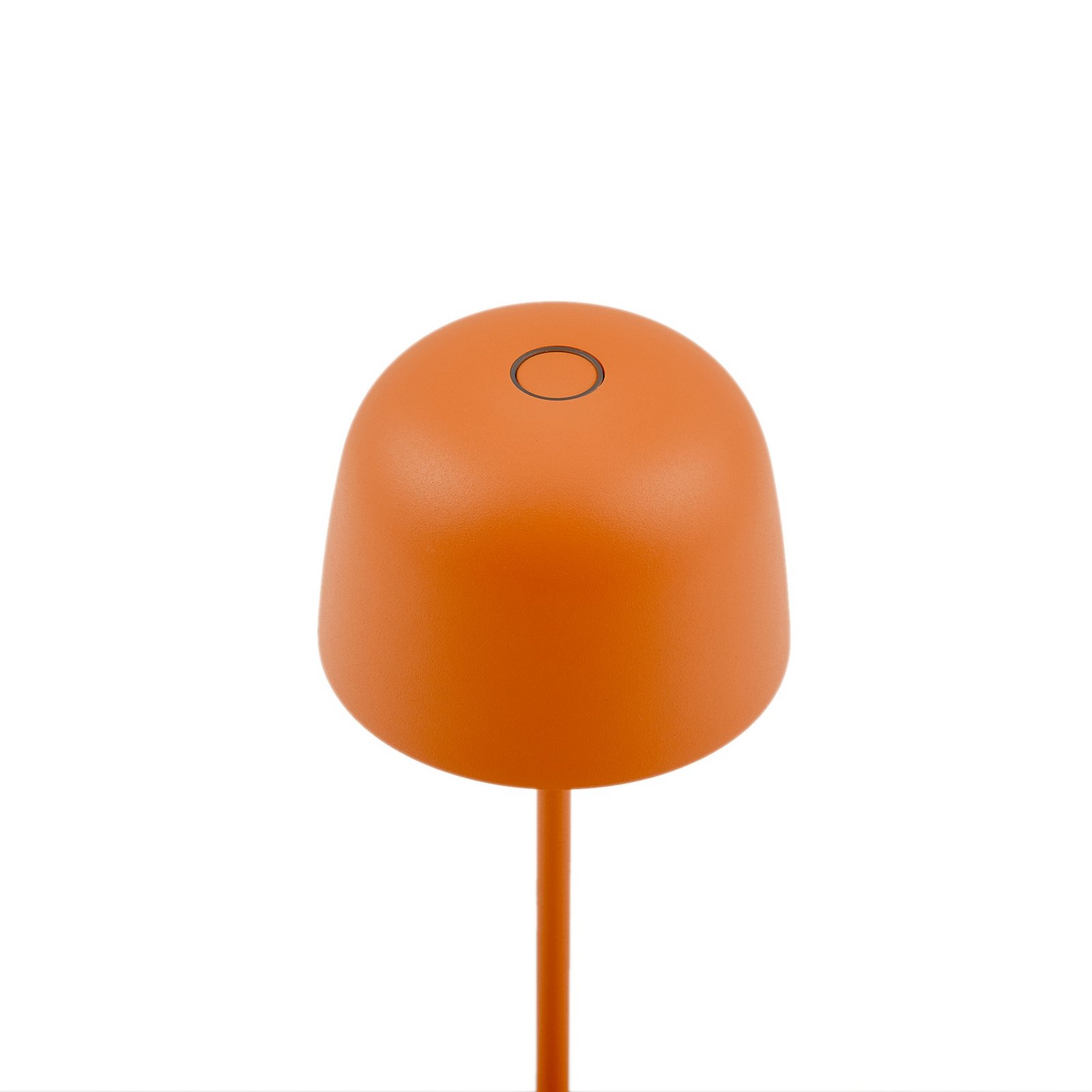 Lindby Lampada da tavolo a LED a batteria Arietty, arancione, dimmerabile, IP54