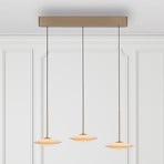 Paul Neuhaus LED-Pendelleuchte Elipsa, 3-flg., weiß/bronze