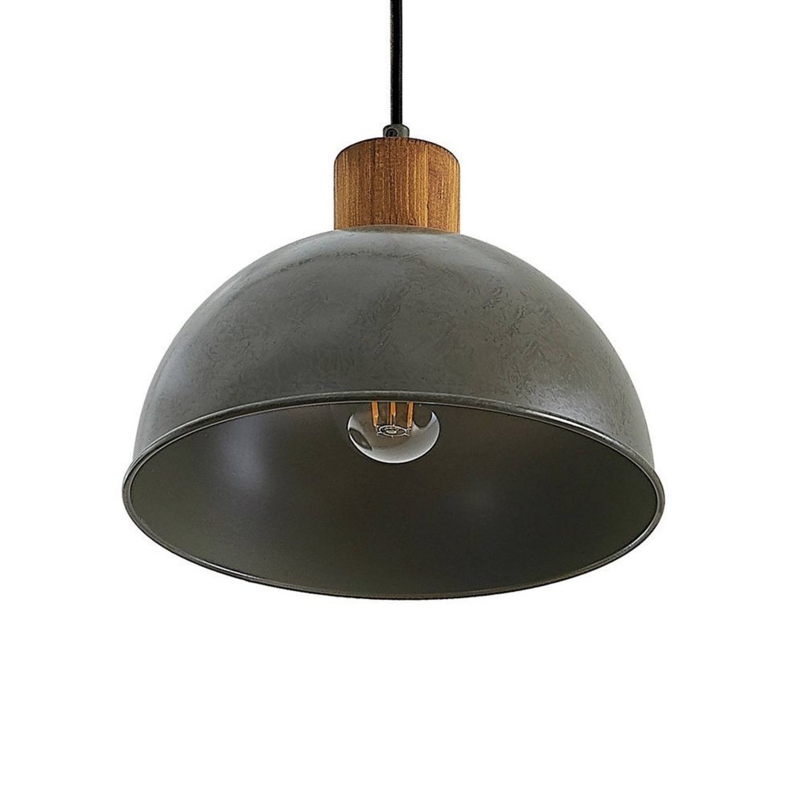 Durbis 5 Lustră Pendul Dark Grey/Wood - Lindby