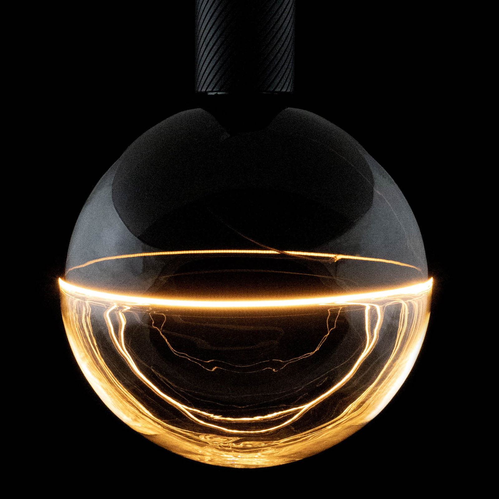 SEGULA LED-Globe Illusion E27 G190 clear/black 6W 1900K dim