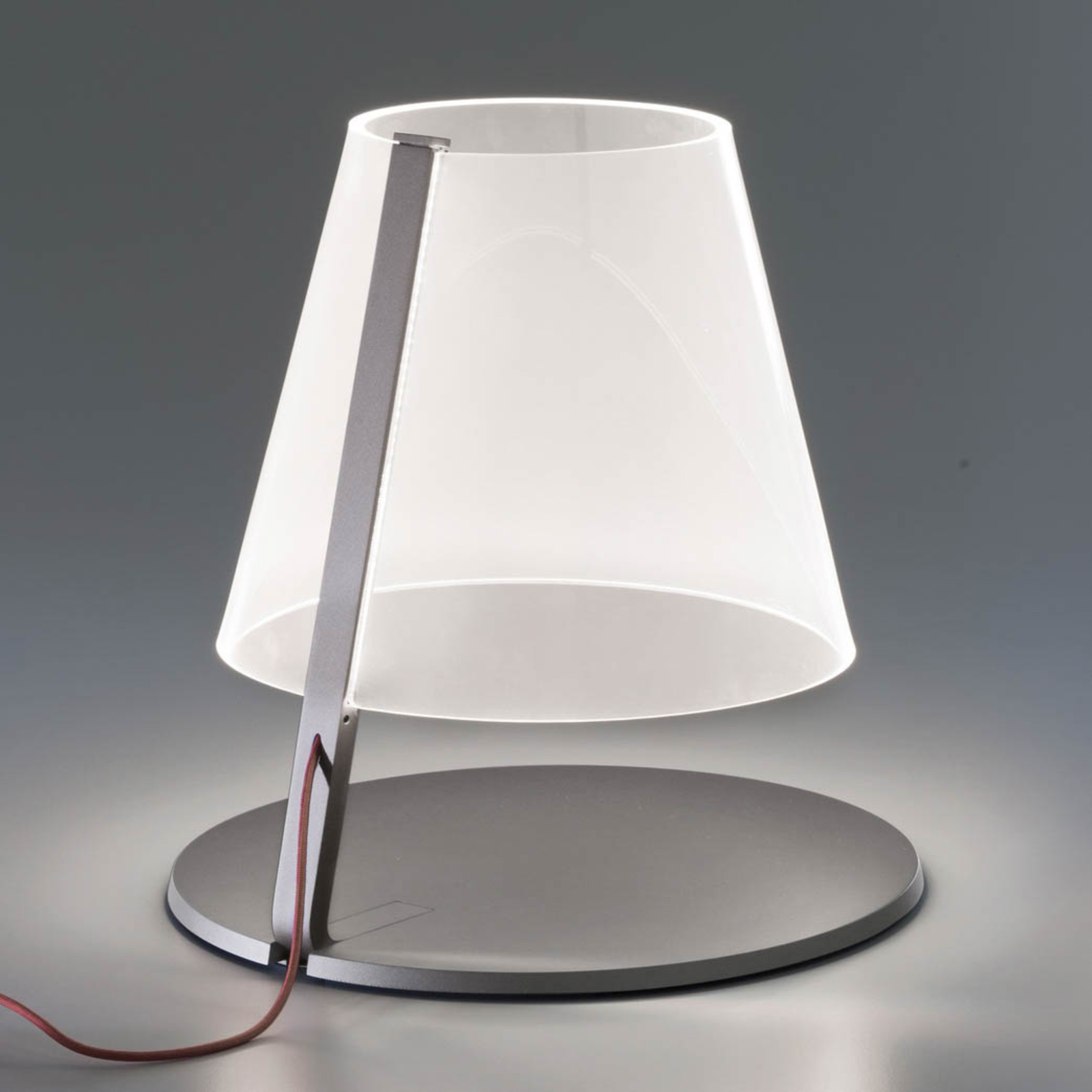 Stolná LED lampa Amarcord stmieva., antracit, číra