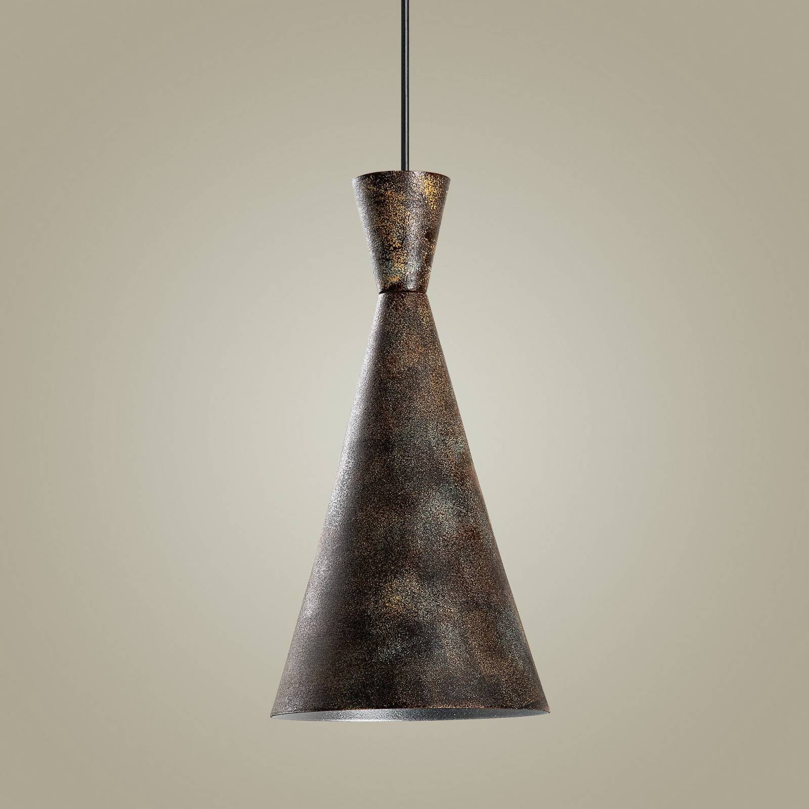 Żyrandol Tom, czarno-brązowa, metal, Ø 19 cm, E27