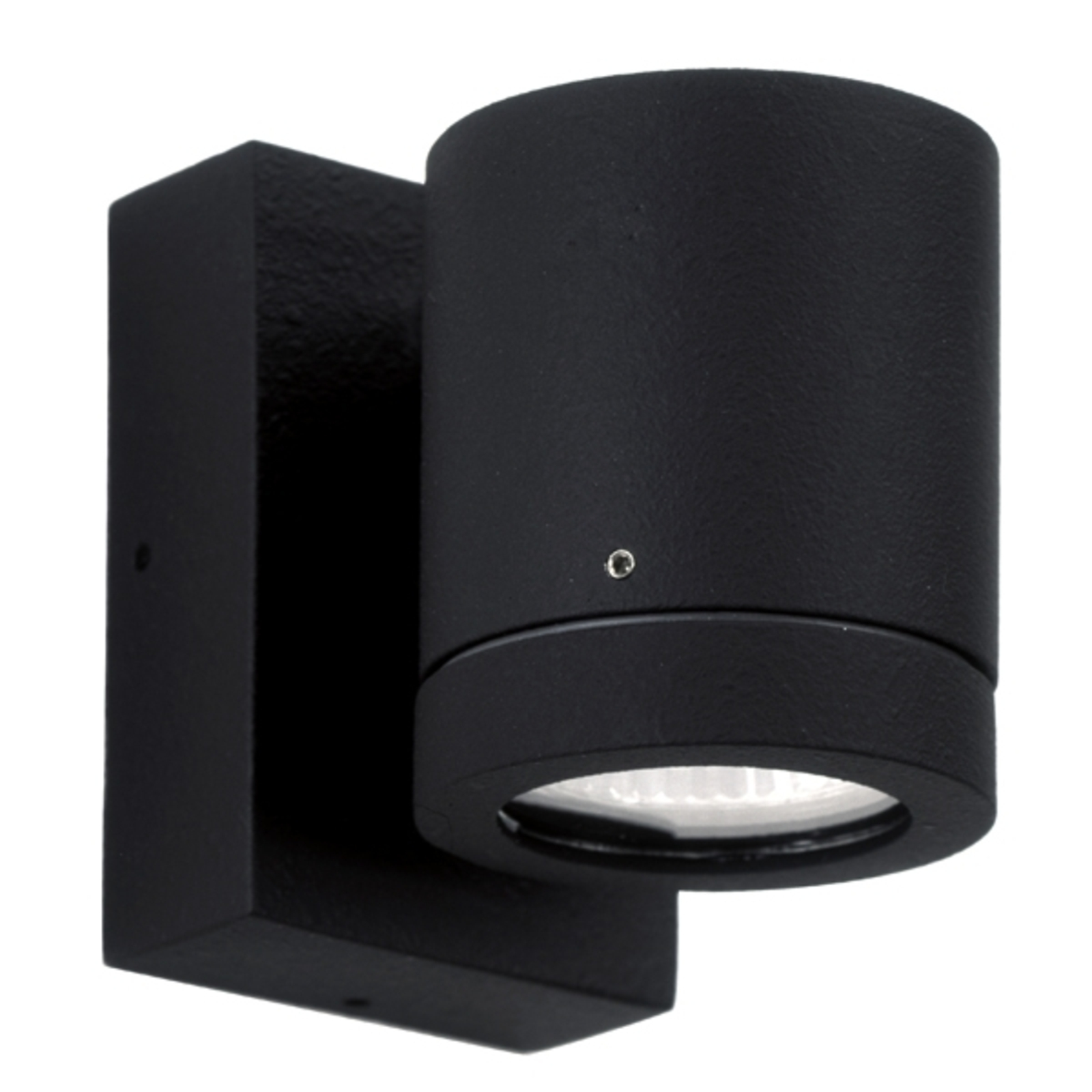 Albert Leuchten Outdoor wall spotlight 612, rotatable, black, die-cast aluminium, clear borosilicate glass, GU10, 50 W, energy efficiency: A++