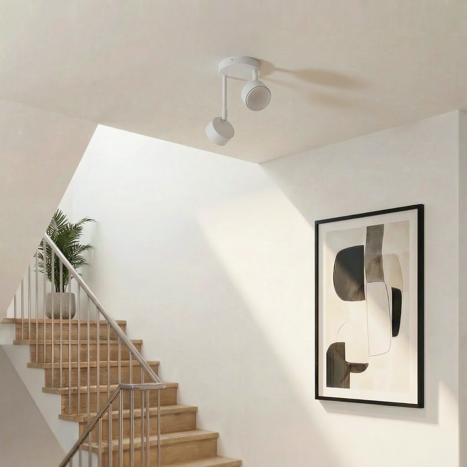 Spot de tavan Nemo, 2 becuri, alb, mobil, GX53