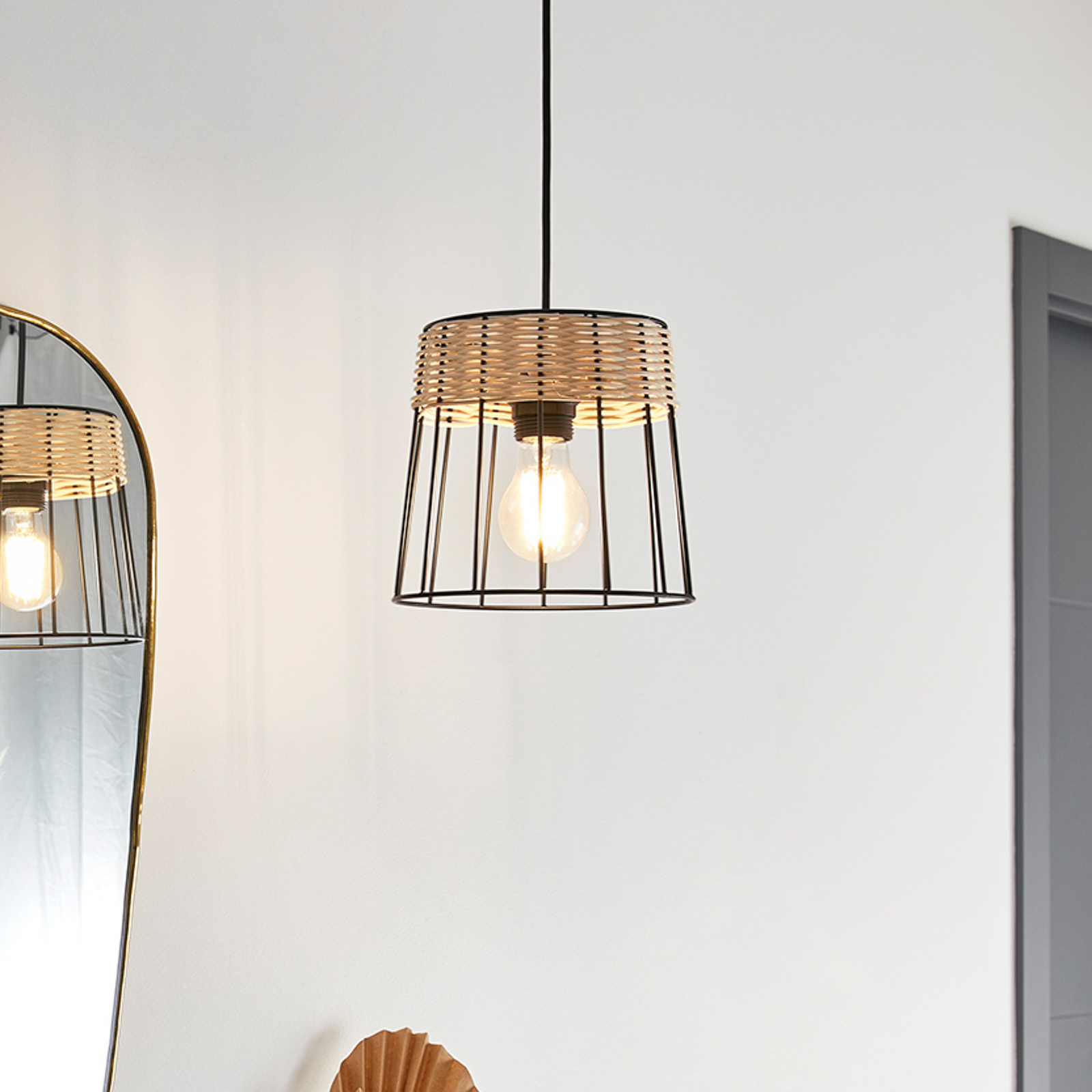 Indah viseća svjetiljka, crna, Ø 20 cm - Corep SAS