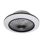 Lindby Ventilateur de plafond LED Mamuti, noir, silencieux, Ø 55 cm