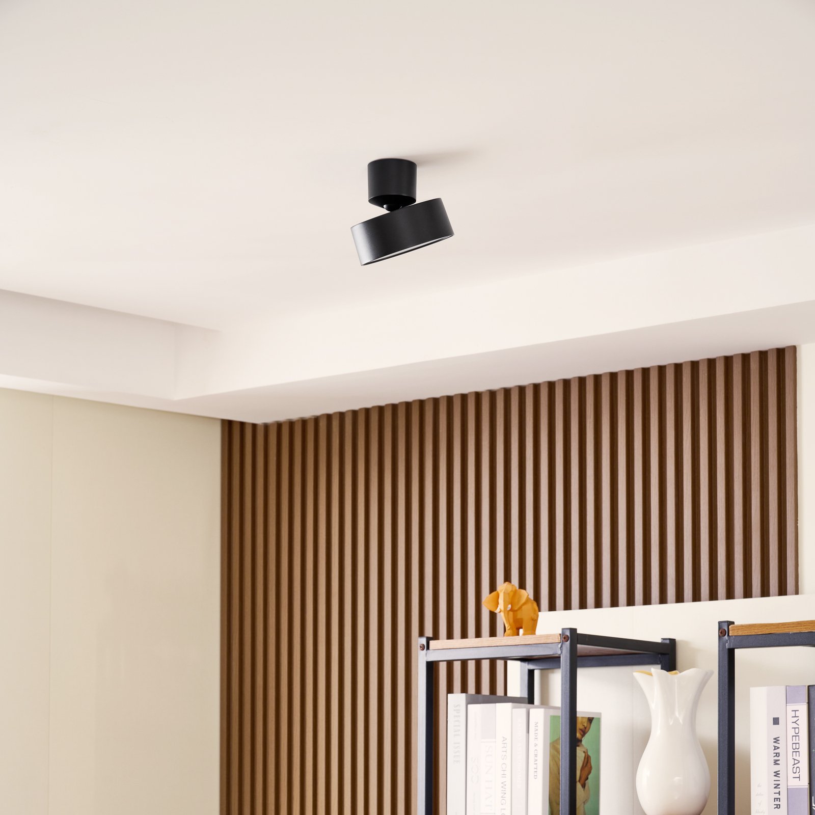 Nivoria LED Spot en Saillie Adjustable Black - Lindby