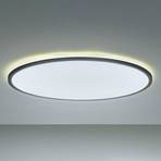 WiZ SuperSlim LED ceiling light CCT Ø55cm black