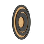 LED-Wandleuchte SOLVANE, schwarz/gold, Ø 80 cm, Metall, dim