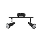 OSRAM Deckenstrahler, schwarz 2-flg. Metall GU10-LED 927 dim