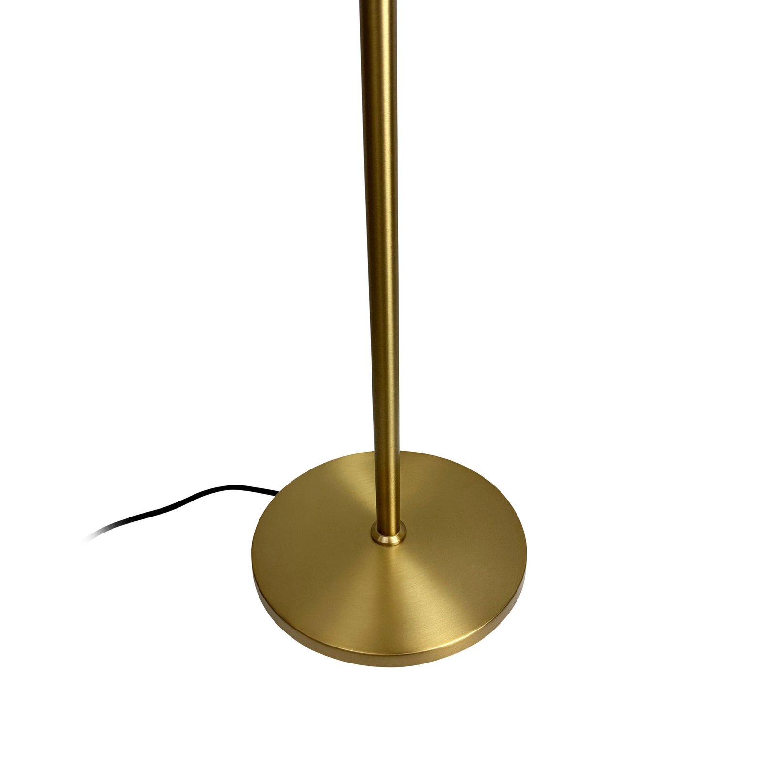 Dyberg Larsen floor lamp Oulu, black/brass, height 128 cm